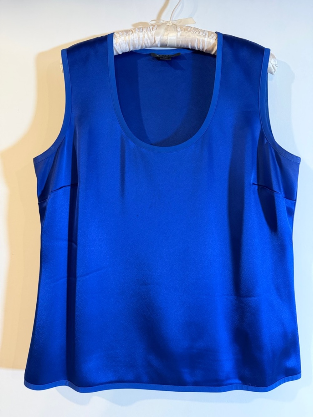 St. John Vibrant Cobalt Satin Tank